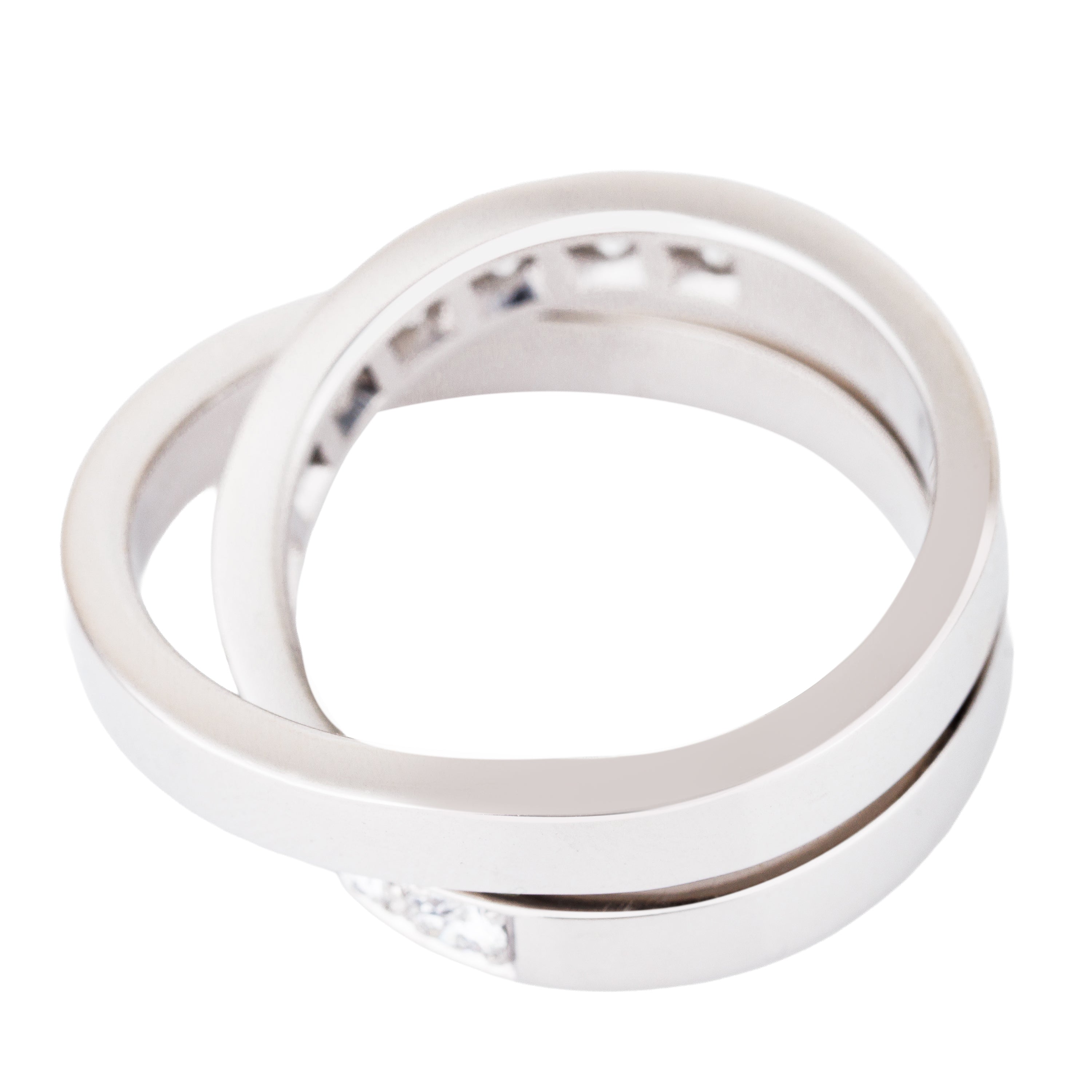 Cartier Nouvelle Vague Diamond Ring | 18k White Gold | Size 52