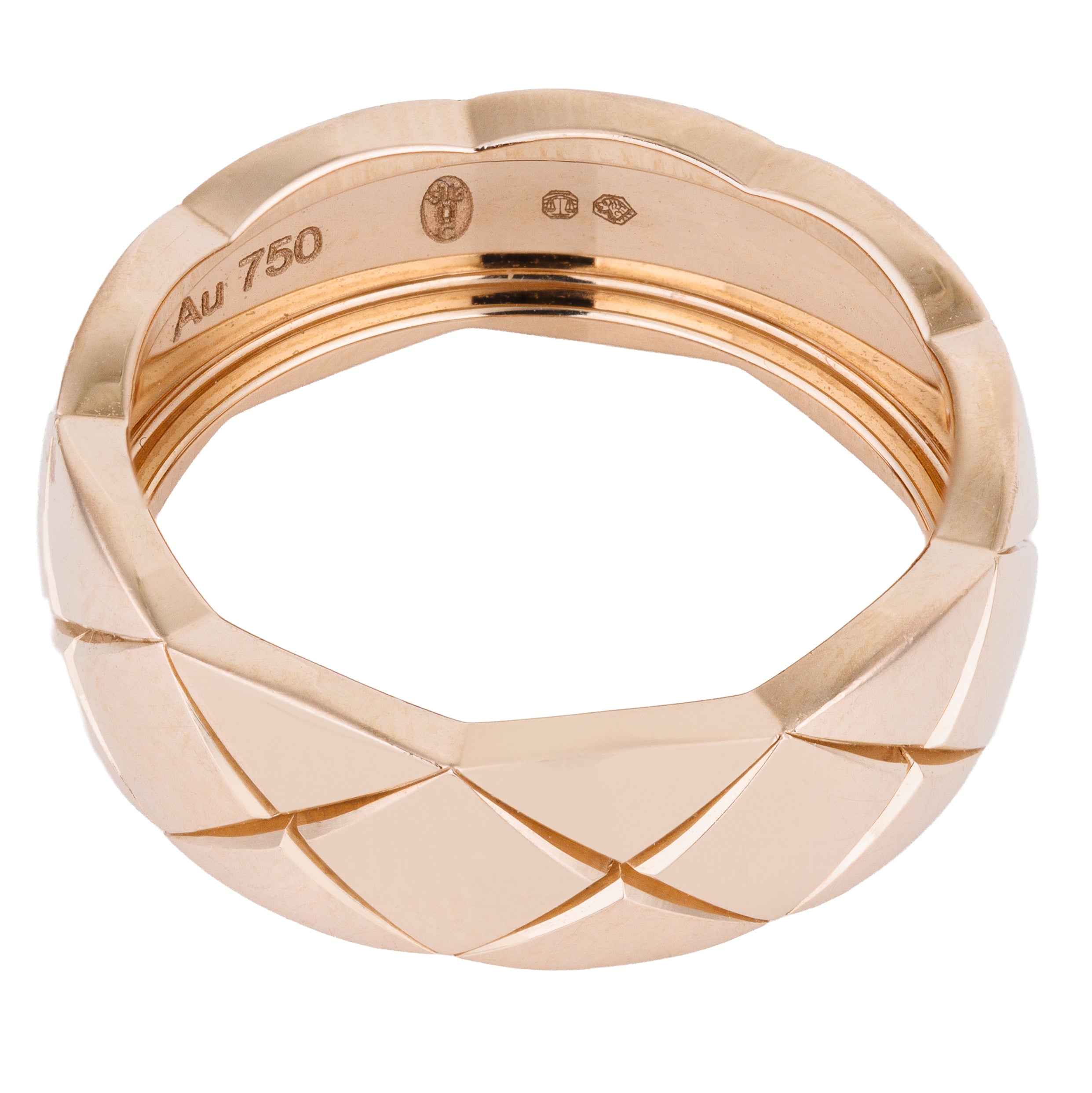 Chanel Coco Crush Ring, Classic Model | 18k Biege Gold | Size 55 | Box
