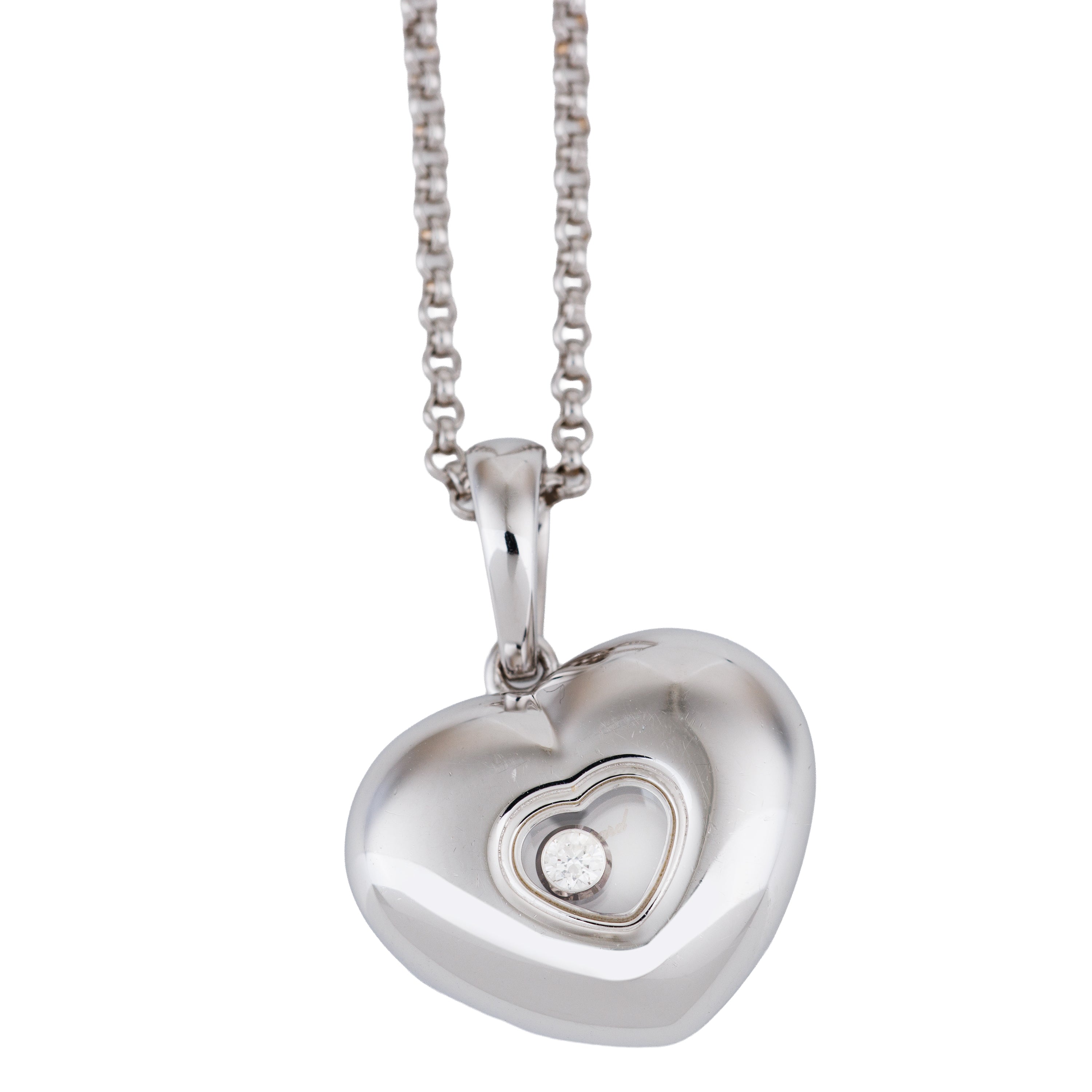 Chopard Happy Diamonds Heart Pendant Necklace | 18k White Gold