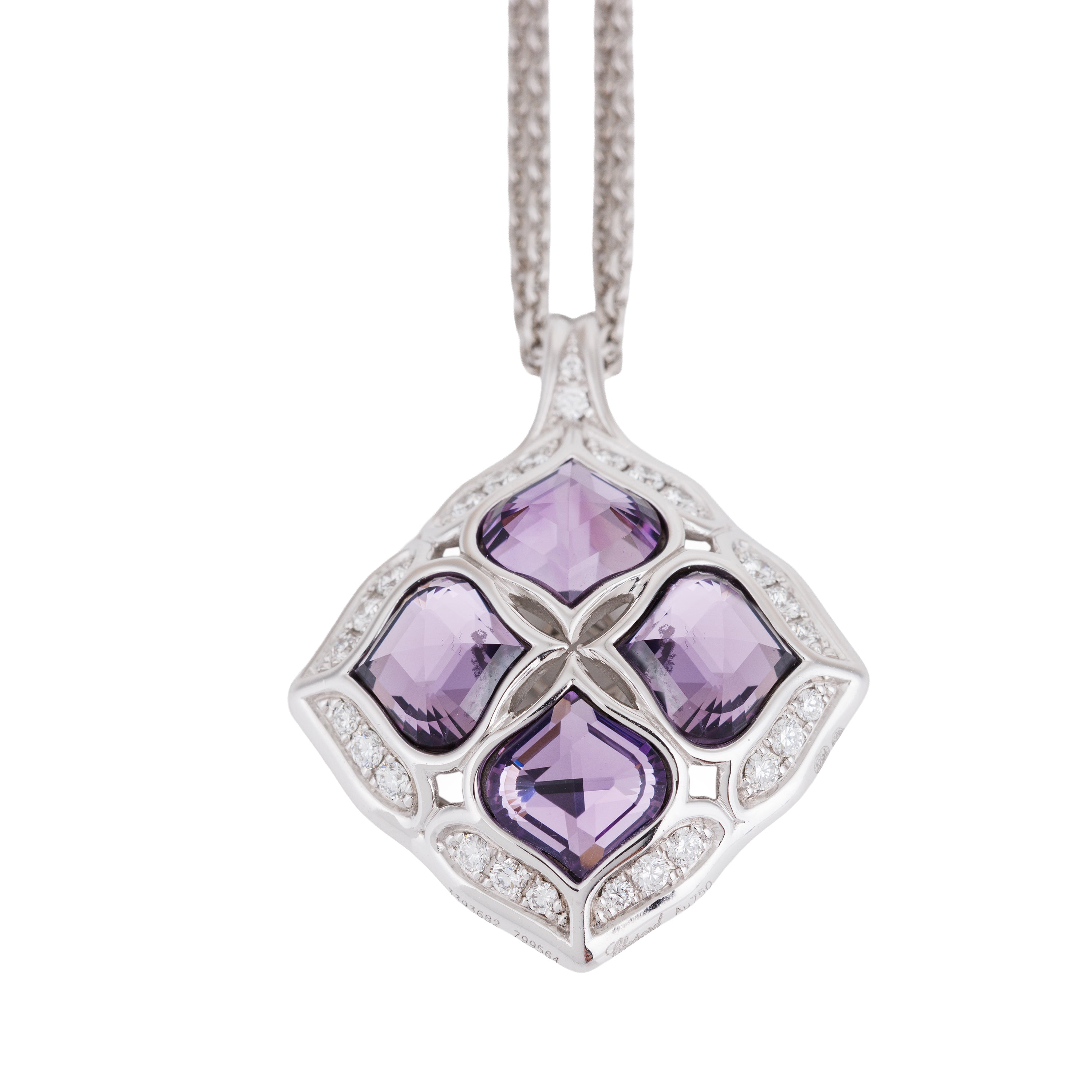 Chopard 'Imperiale' Cocktail Set | Amethyst & Diamond | Necklace, Ring & Earrings | 18k White Gold