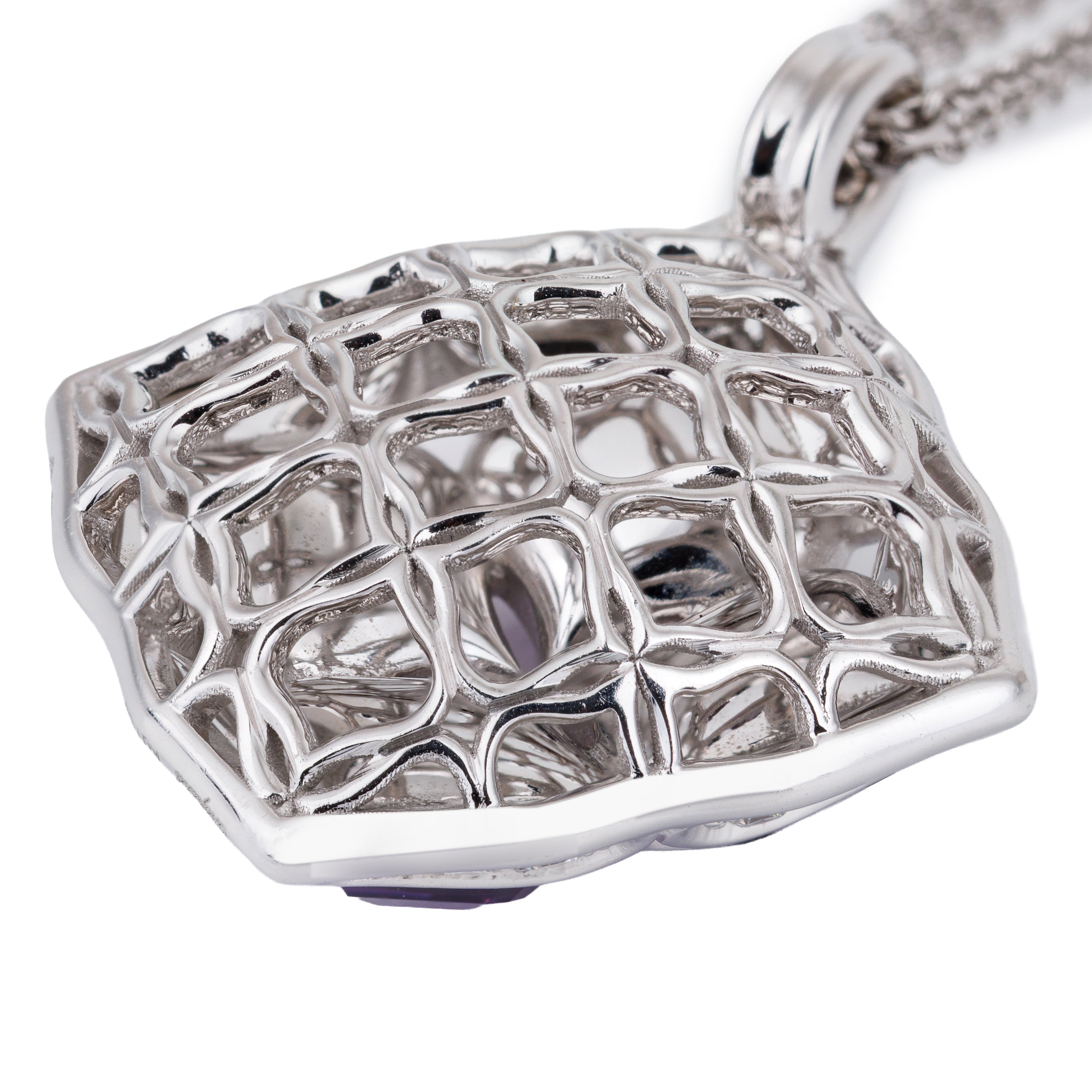 Chopard 'Imperiale' Cocktail Set | Amethyst & Diamond | Necklace, Ring & Earrings | 18k White Gold