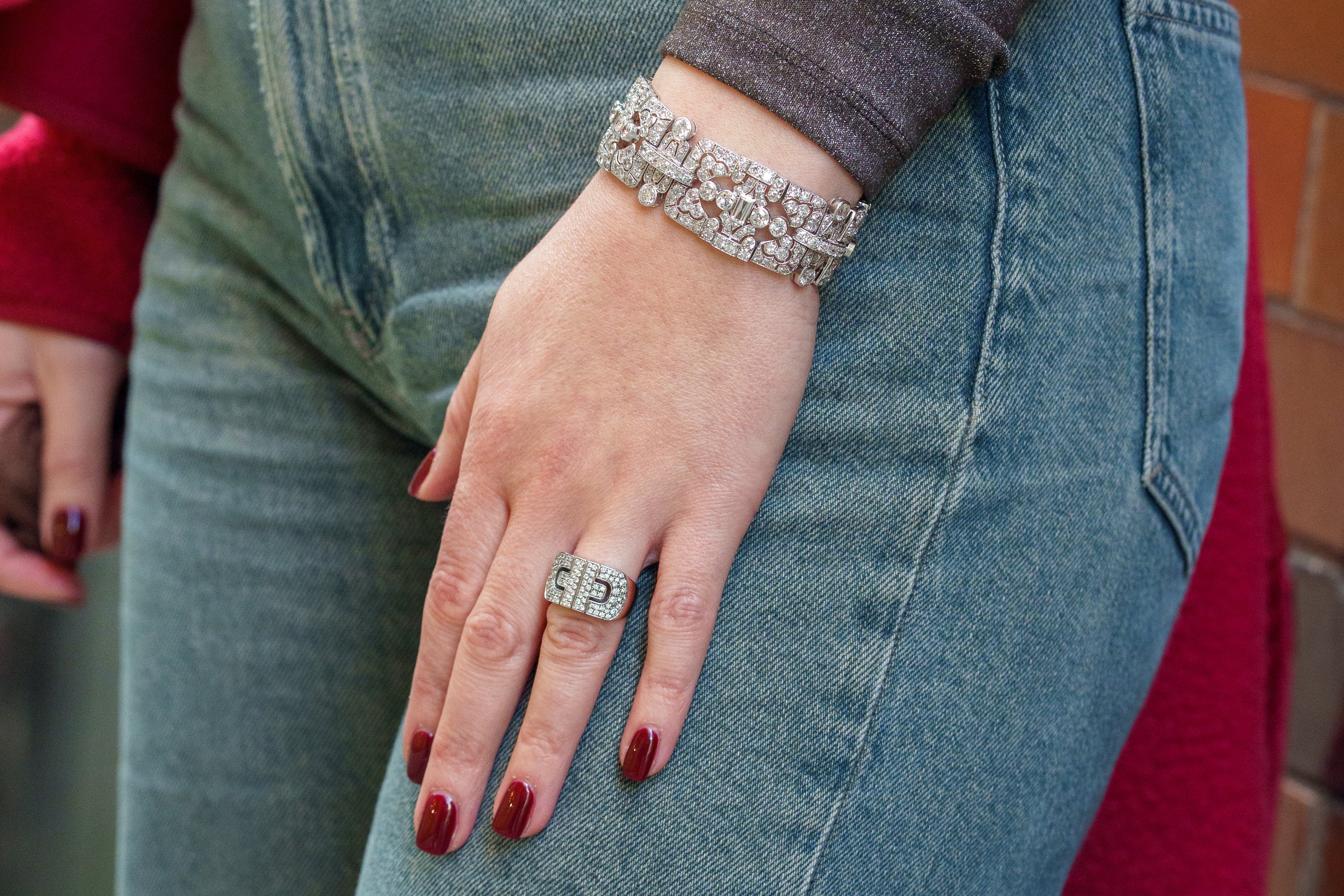 Bvlgari Parentesi Ring | Pavé Diamonds | 18k White Gold