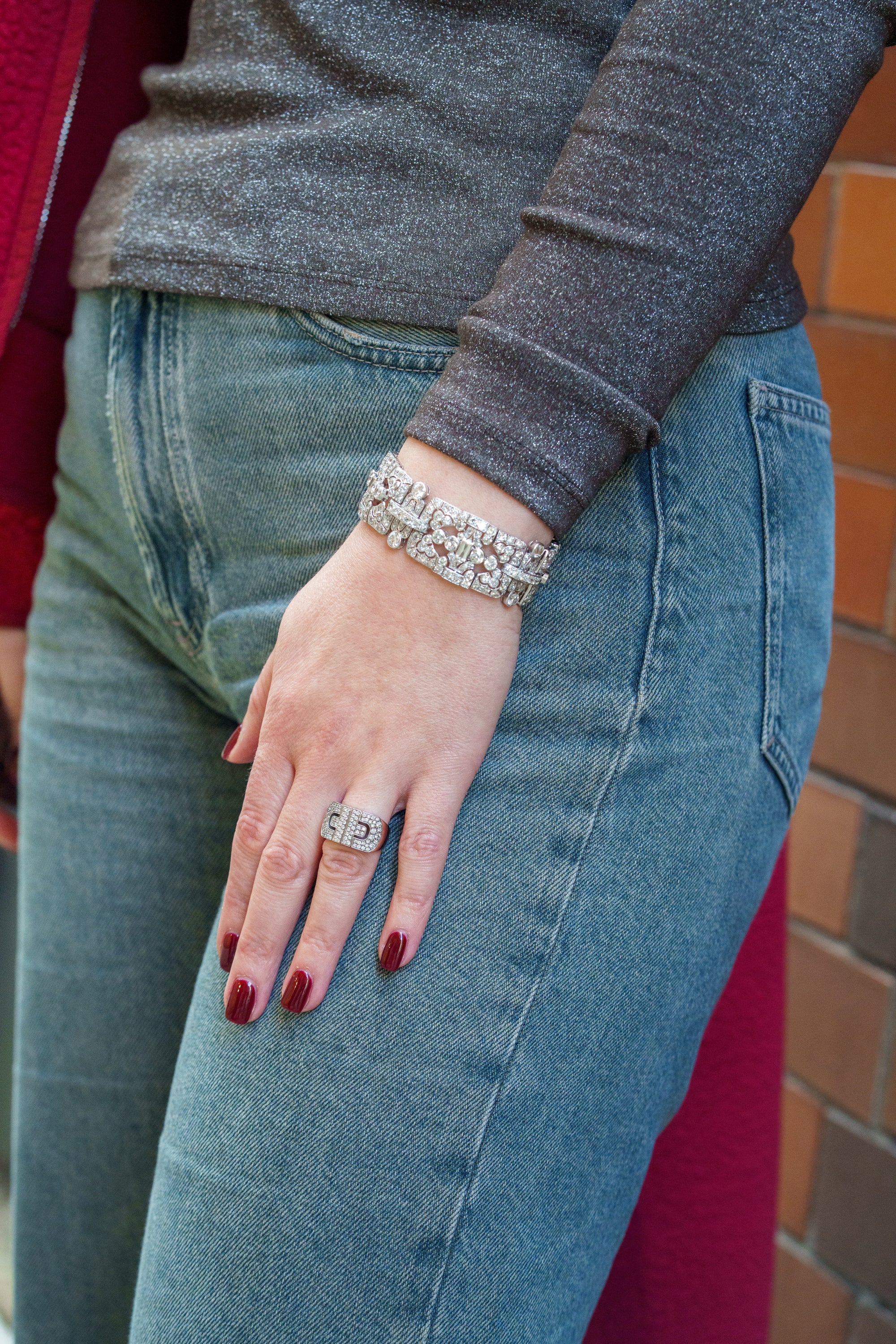 Art Deco Diamond Bracelet | 18k White Gold | Circa 1930's