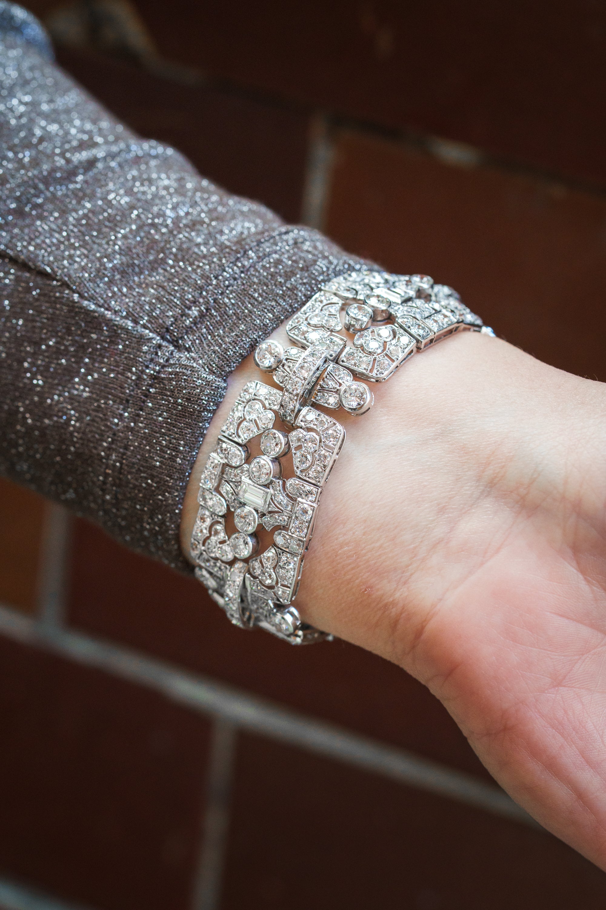 Art Deco Diamond Bracelet | 18k White Gold | Circa 1930's
