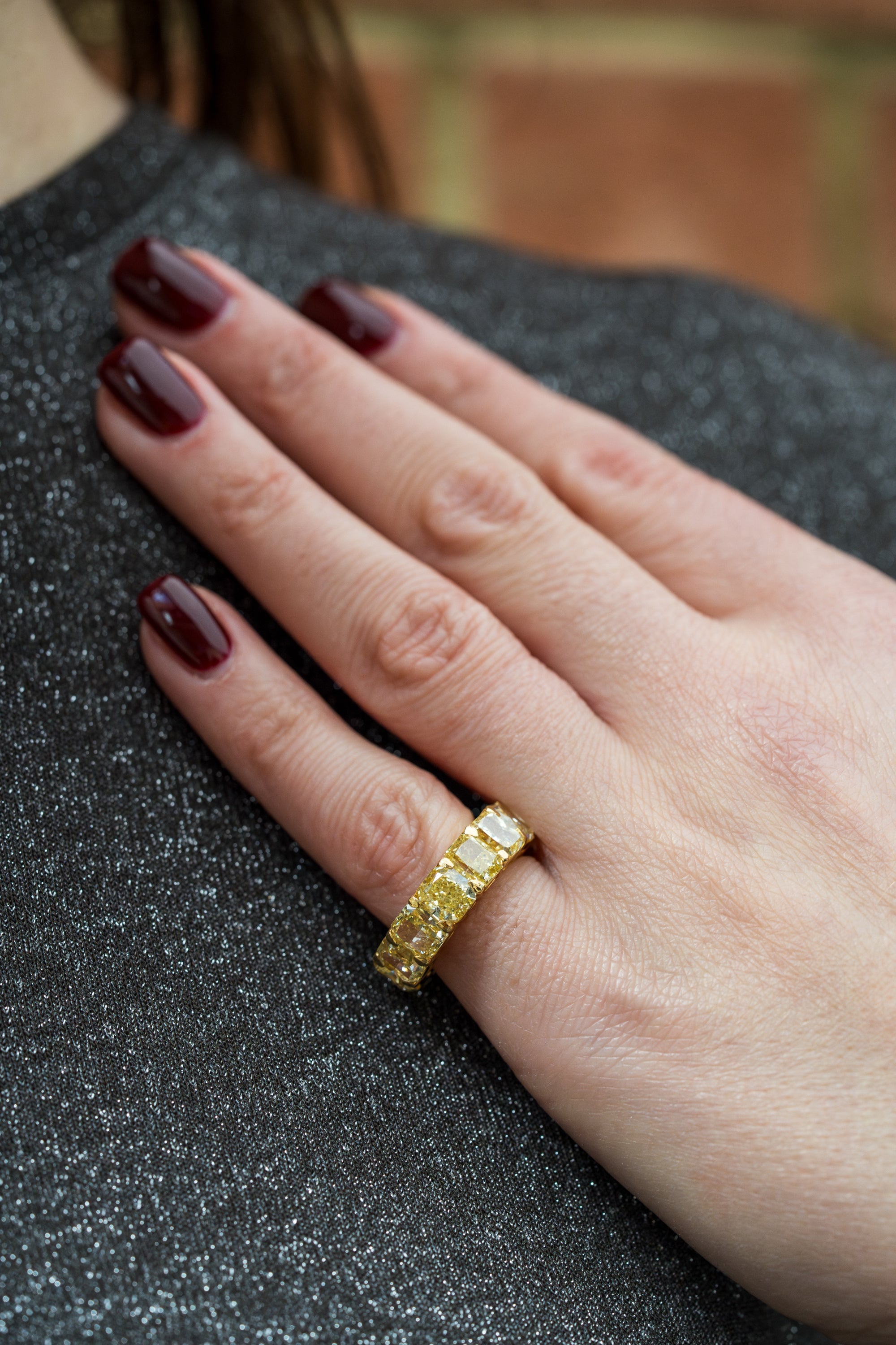 Leviev Yellow Diamond Eternity Band Ring | 18k Yellow Gold