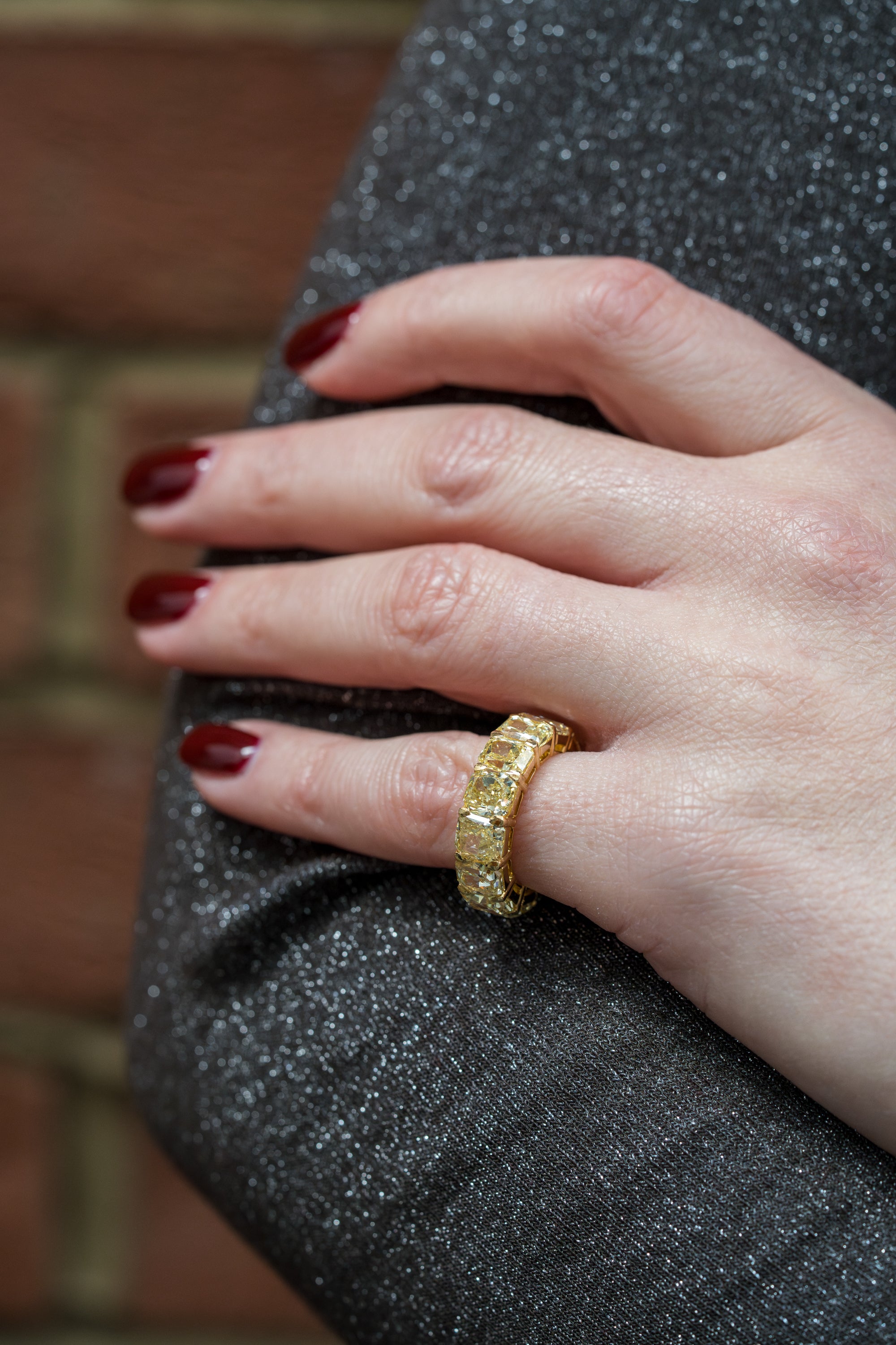 Leviev Yellow Diamond Eternity Band Ring | 18k Yellow Gold