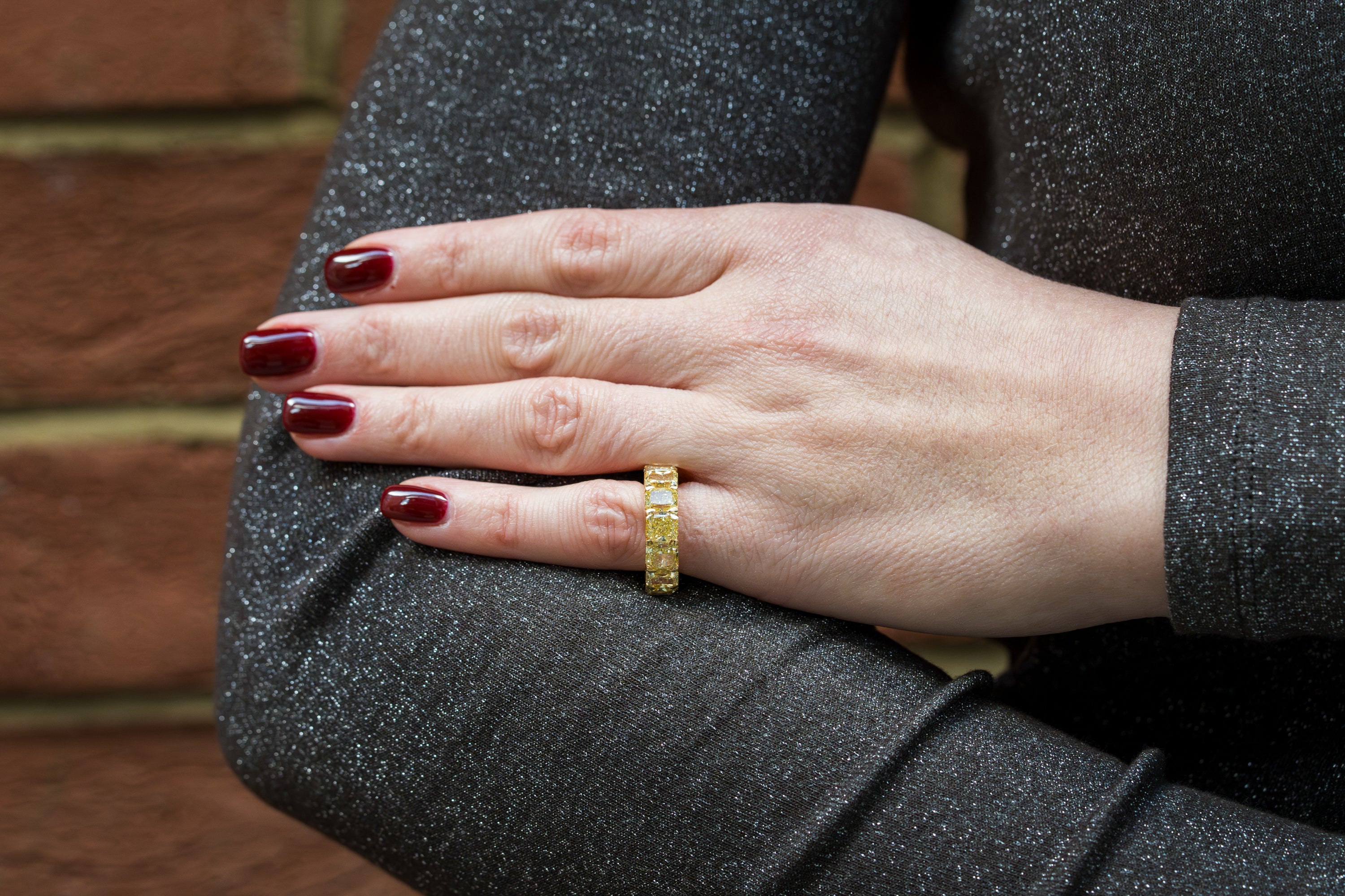 Leviev Yellow Diamond Eternity Band Ring | 18k Yellow Gold