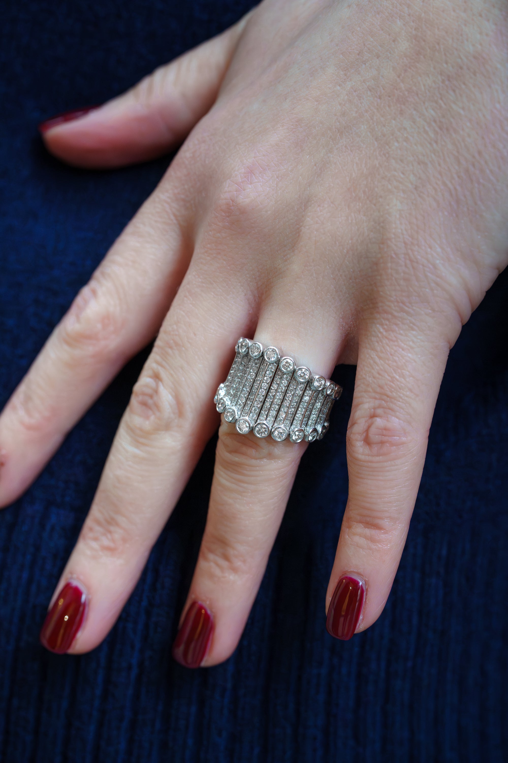 Armour Diamond Ring | 18k White Gold
