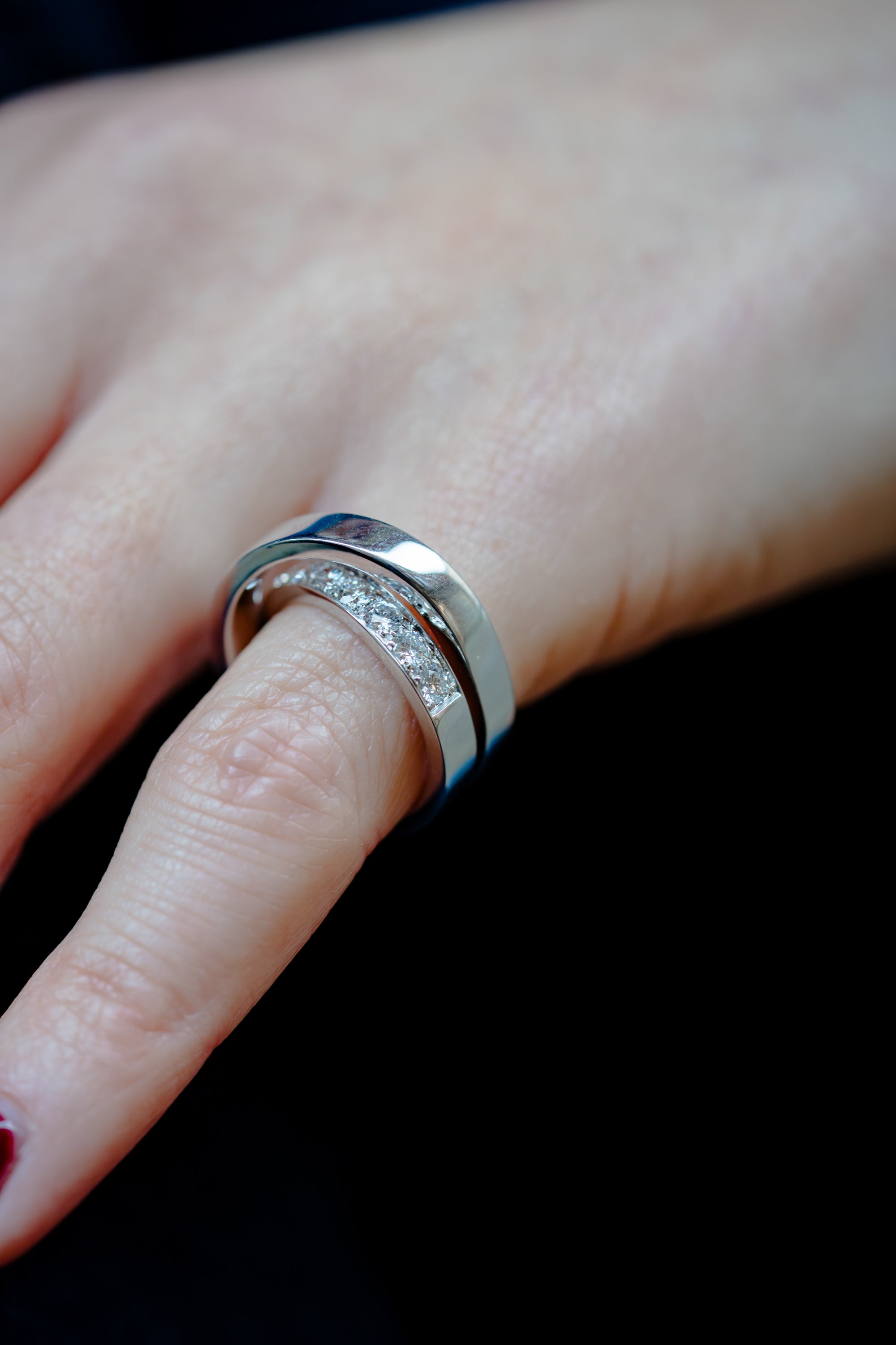 Cartier Nouvelle Vague Diamond Ring | 18k White Gold | Size 52