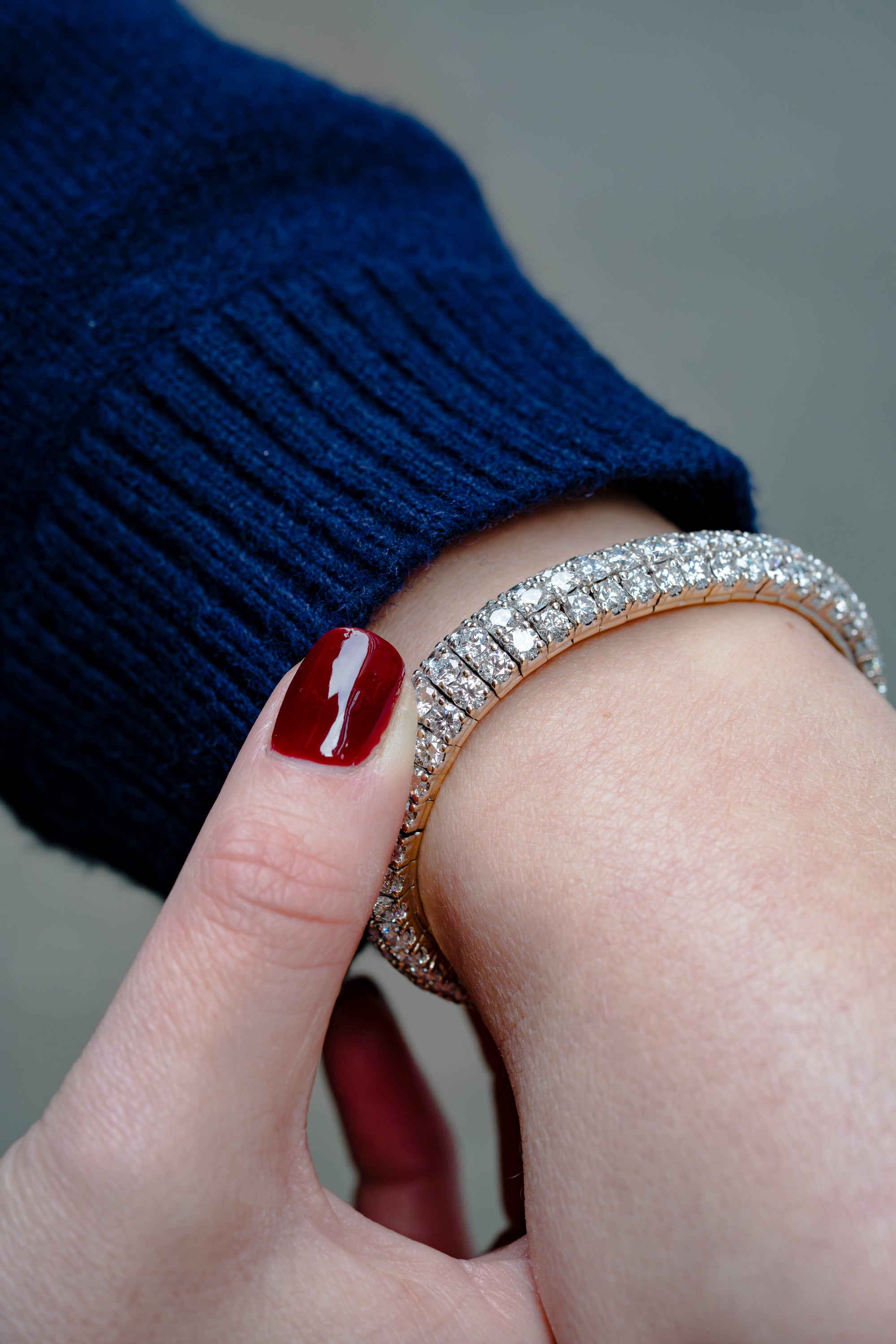 Pavé Diamond Bracelet Bangle | 18k White & Yellow Gold