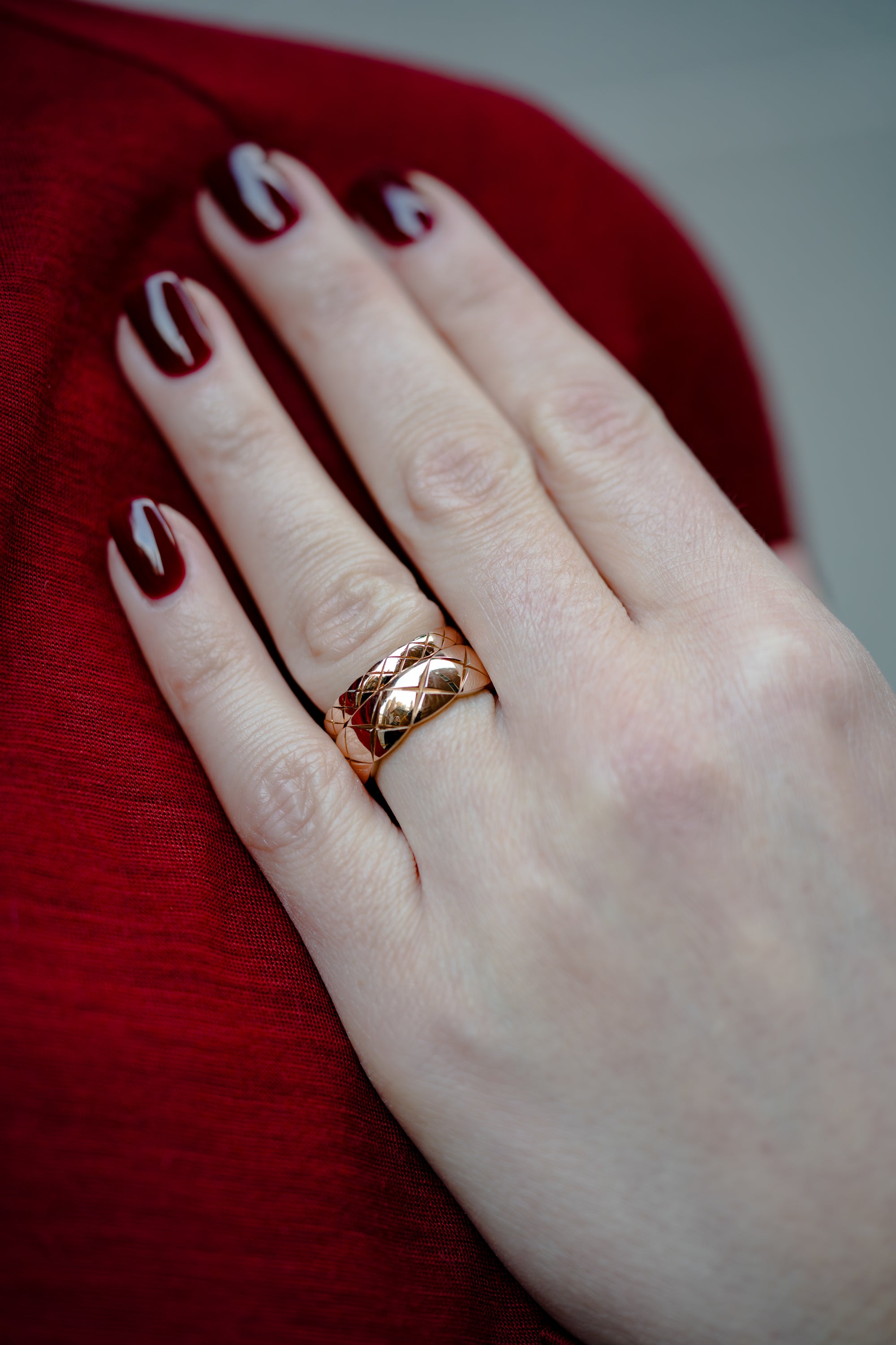 Chanel Coco Crush Ring, Mini Version | 18k Biege Gold | Size 55 | Box