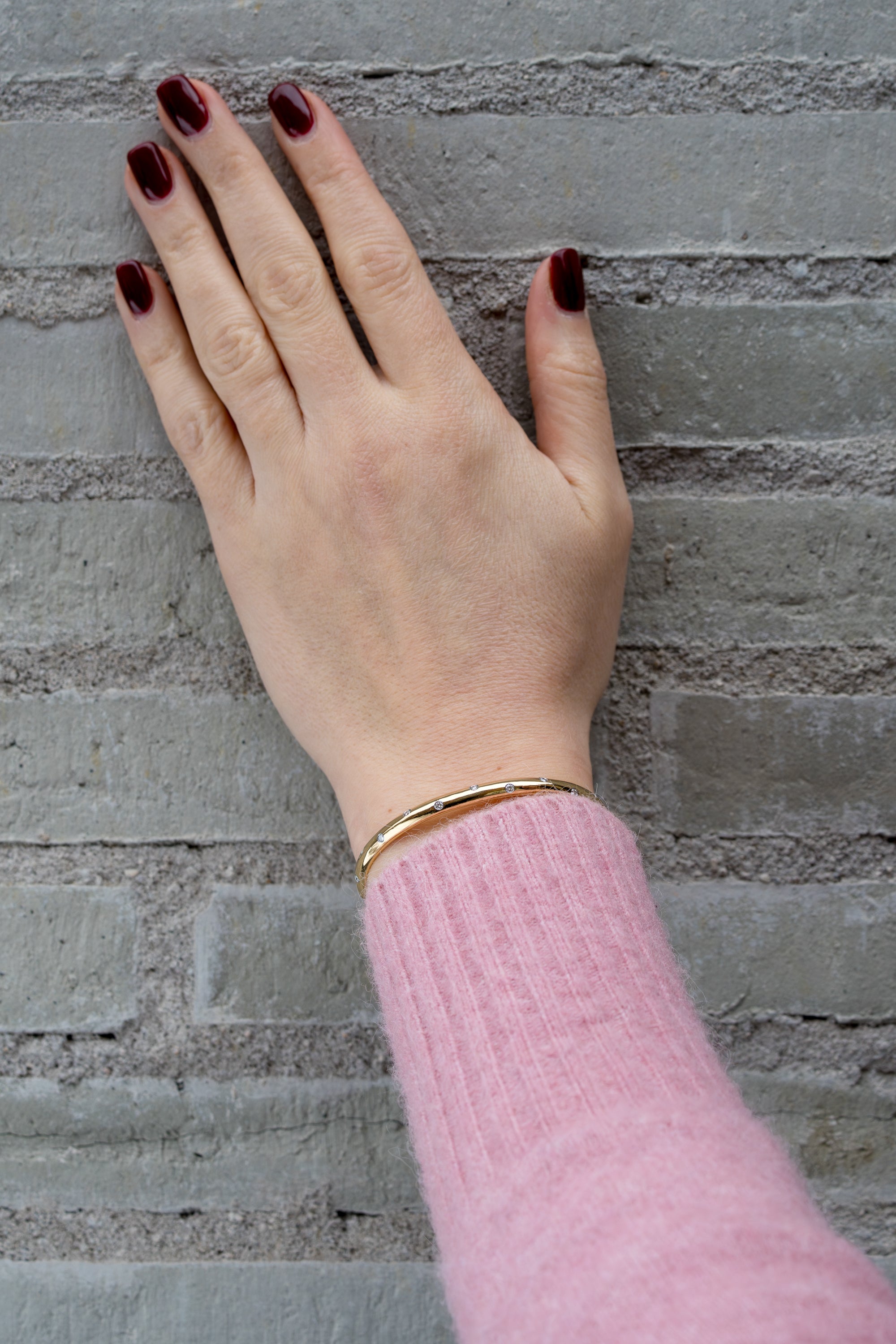 Tiffany & Co. Etoile Diamond Bangle Bracelet | 18k Yellow Gold & Platnium