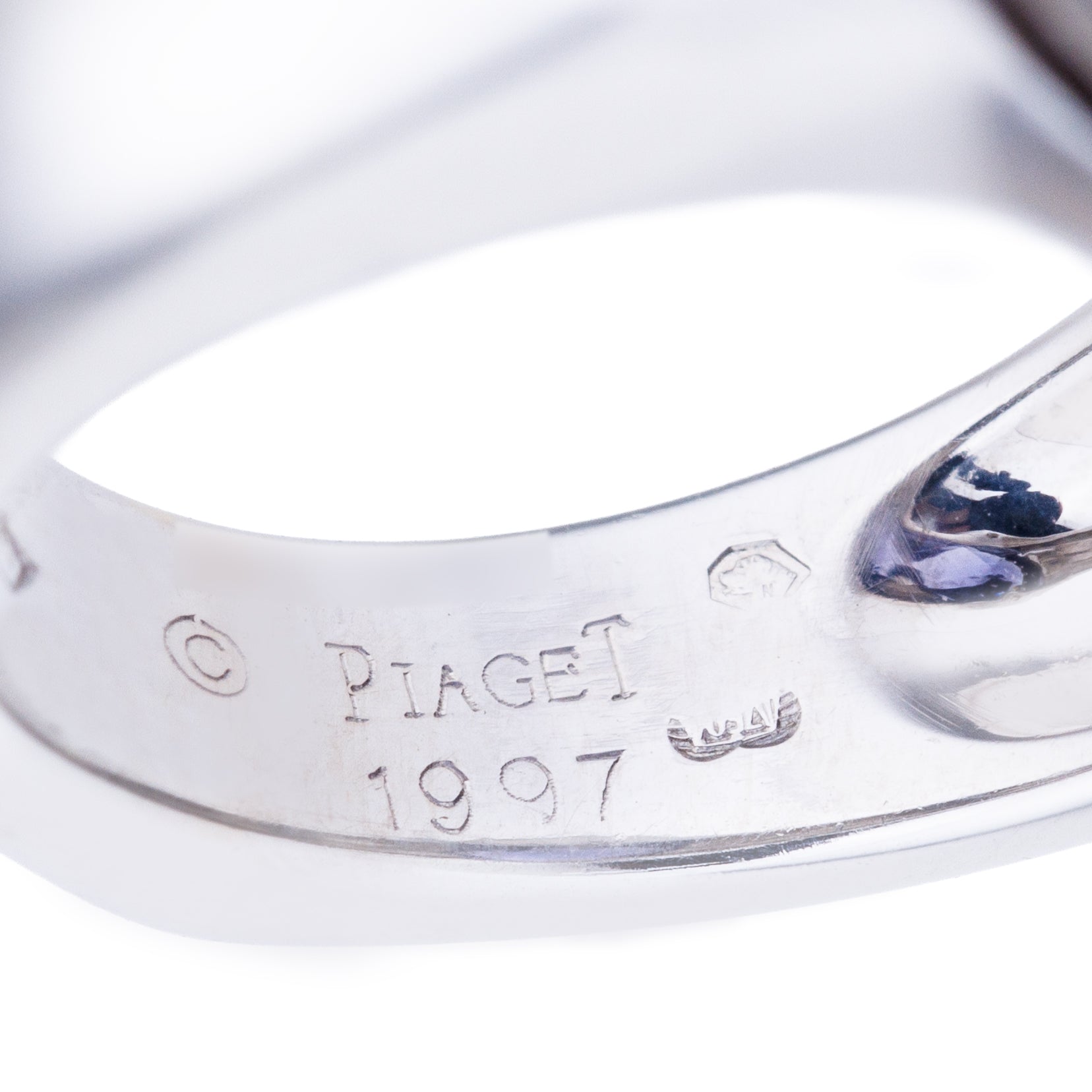 Piaget Heart-Shaped Ring | Tanzanite & Diamond | 18k White Gold | 1997