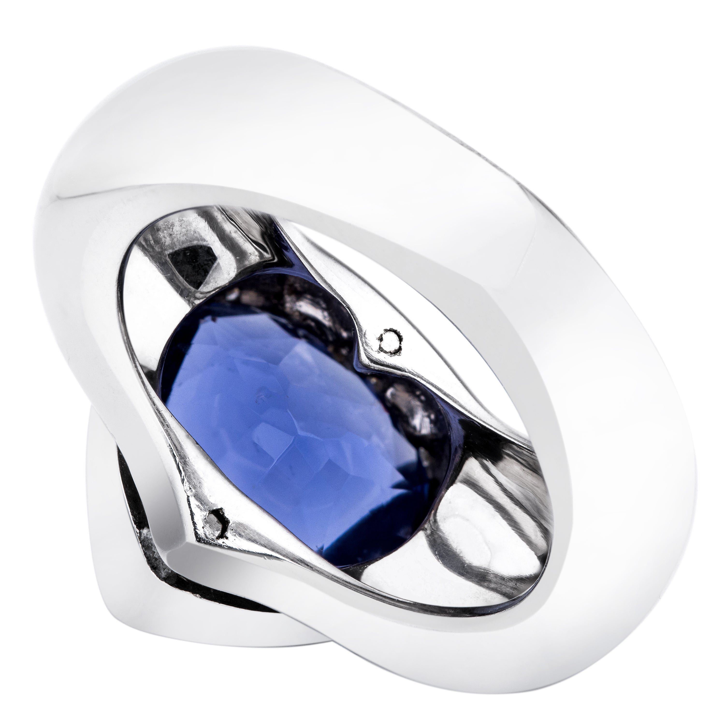 Piaget Heart-Shaped Ring | Tanzanite & Diamond | 18k White Gold | 1997