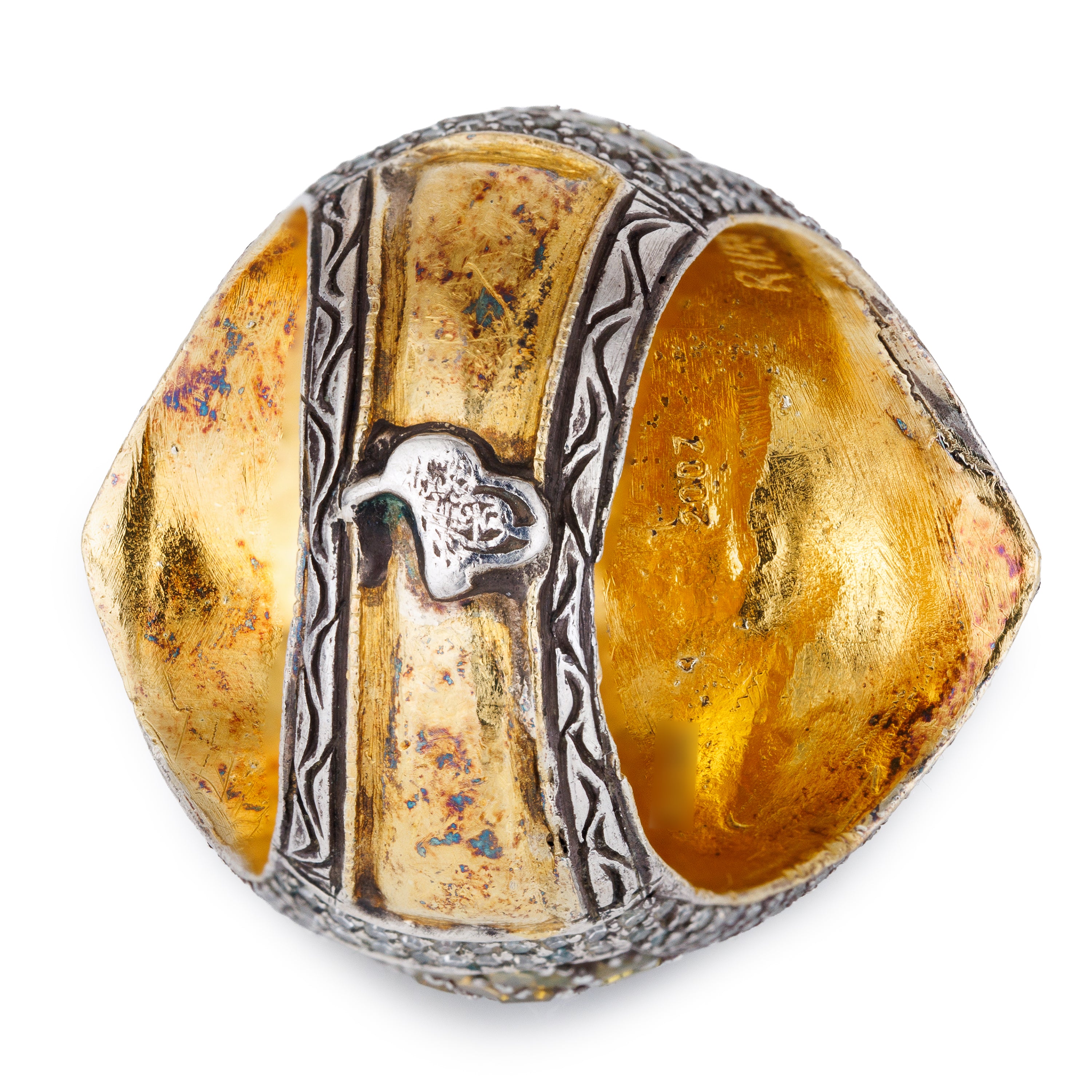 Sevan Bıçakçı Mosque Ring | Citrine & Pavé Diamonds | 8 & 24k White & Yellow Gold | 2007