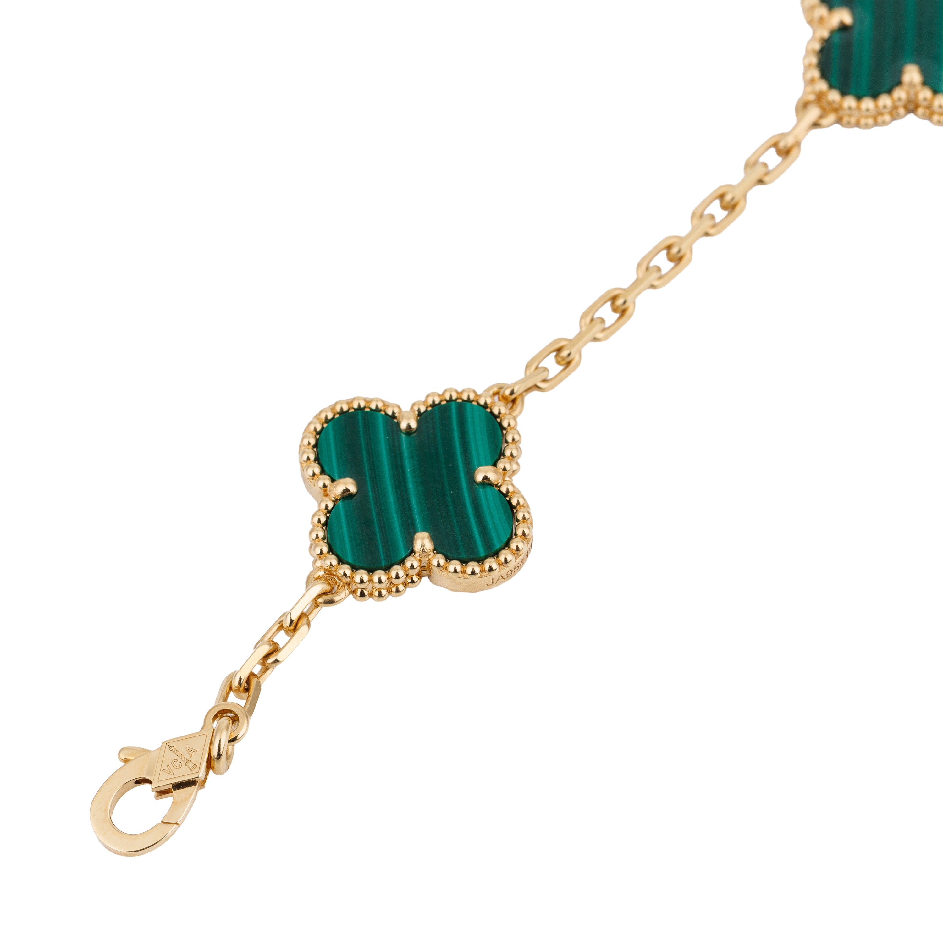 Van Cleef & Arpels Vintage Alhambra Long Necklace, 20 Motifs | Malachite | 18k Yellow Gold