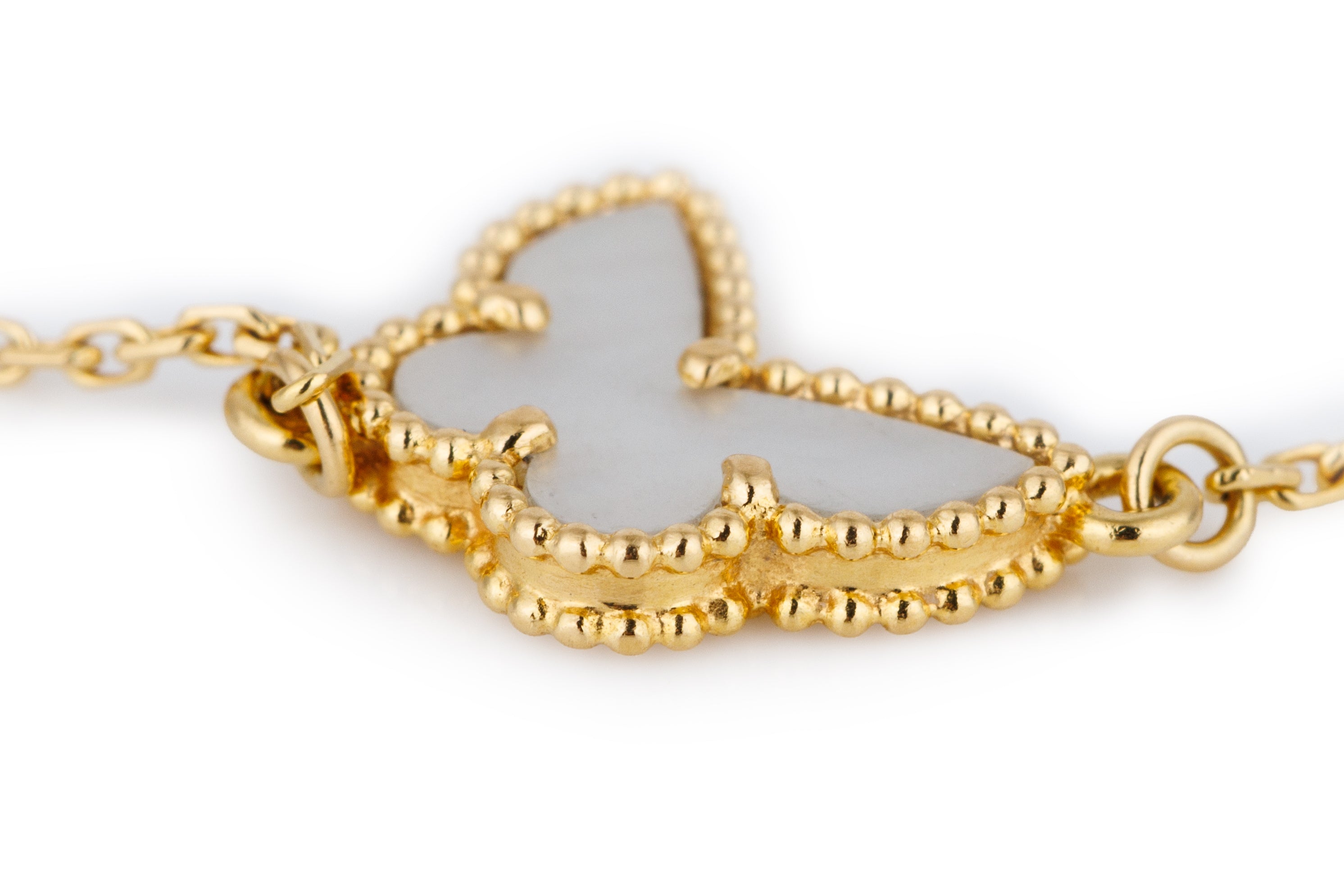 Van Cleef & Arpels Sweet Butterflies Bracelet | Mother Of Pearl | 18k Yellow Gold